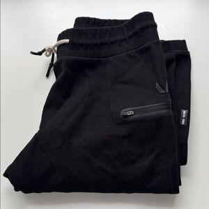 ASRV Black Jogger Pants with Zipper Pockets XL